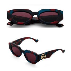 GUCCI Modified Cat Eye Sunglasses  51mm. NEW.